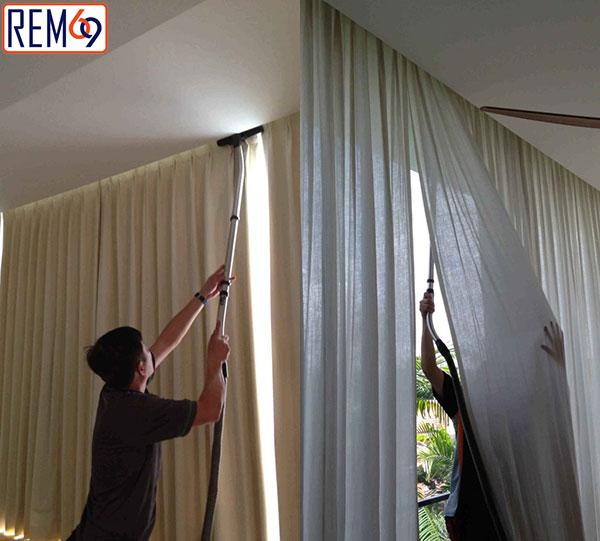 giặt rèm vải hiệu quả đúng cách