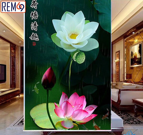 cuốn hút với rèm in tranh đẹp mắt