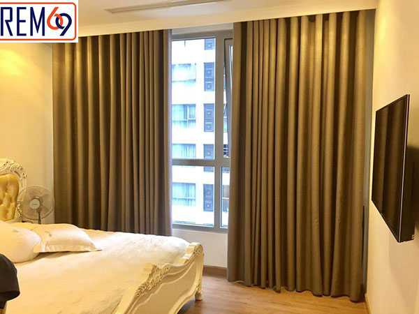 mẫu rèm cửa màu vàng đồng